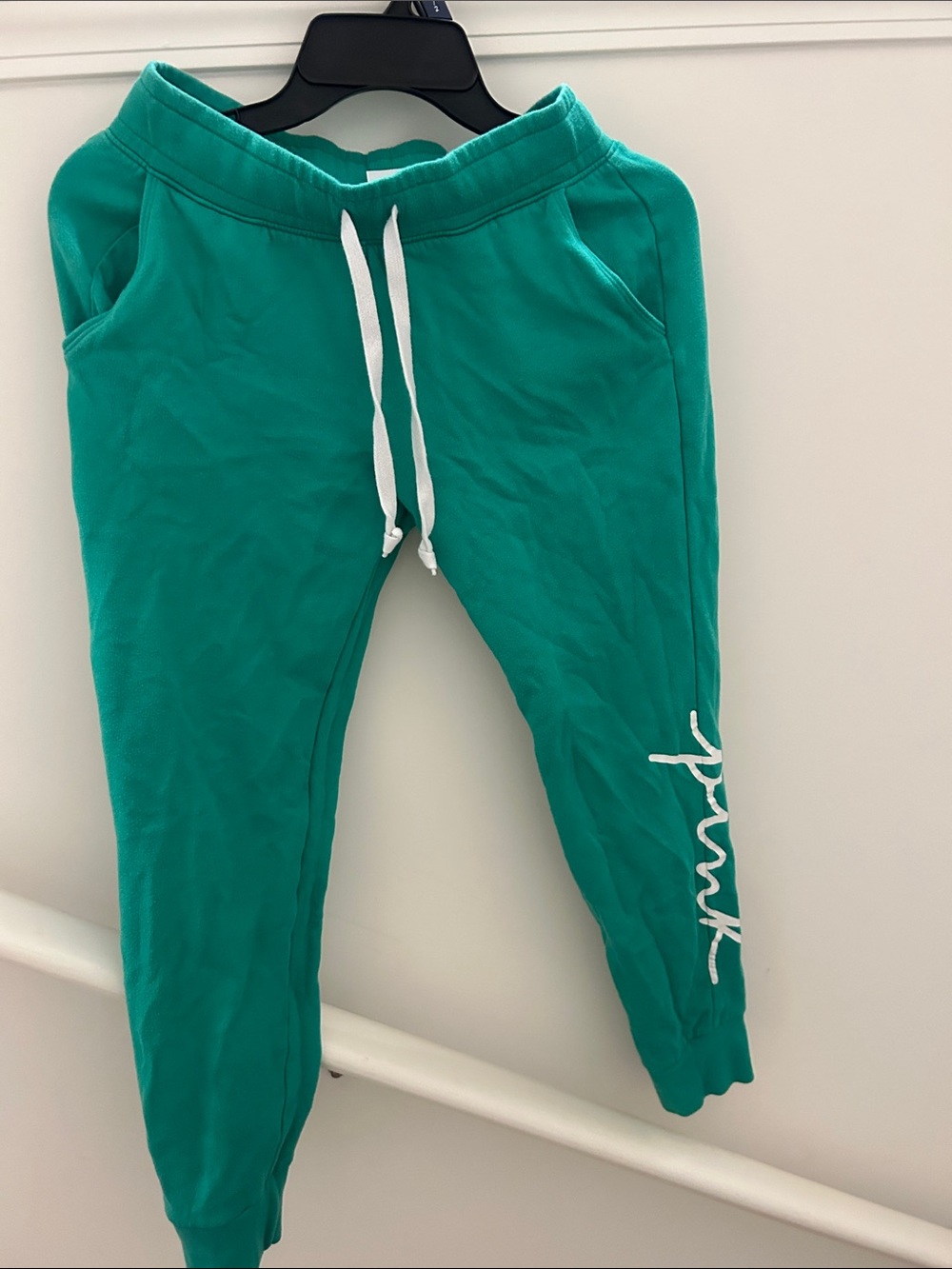 PINK Victoria's Secret Teal Green Jogger Sweatpants